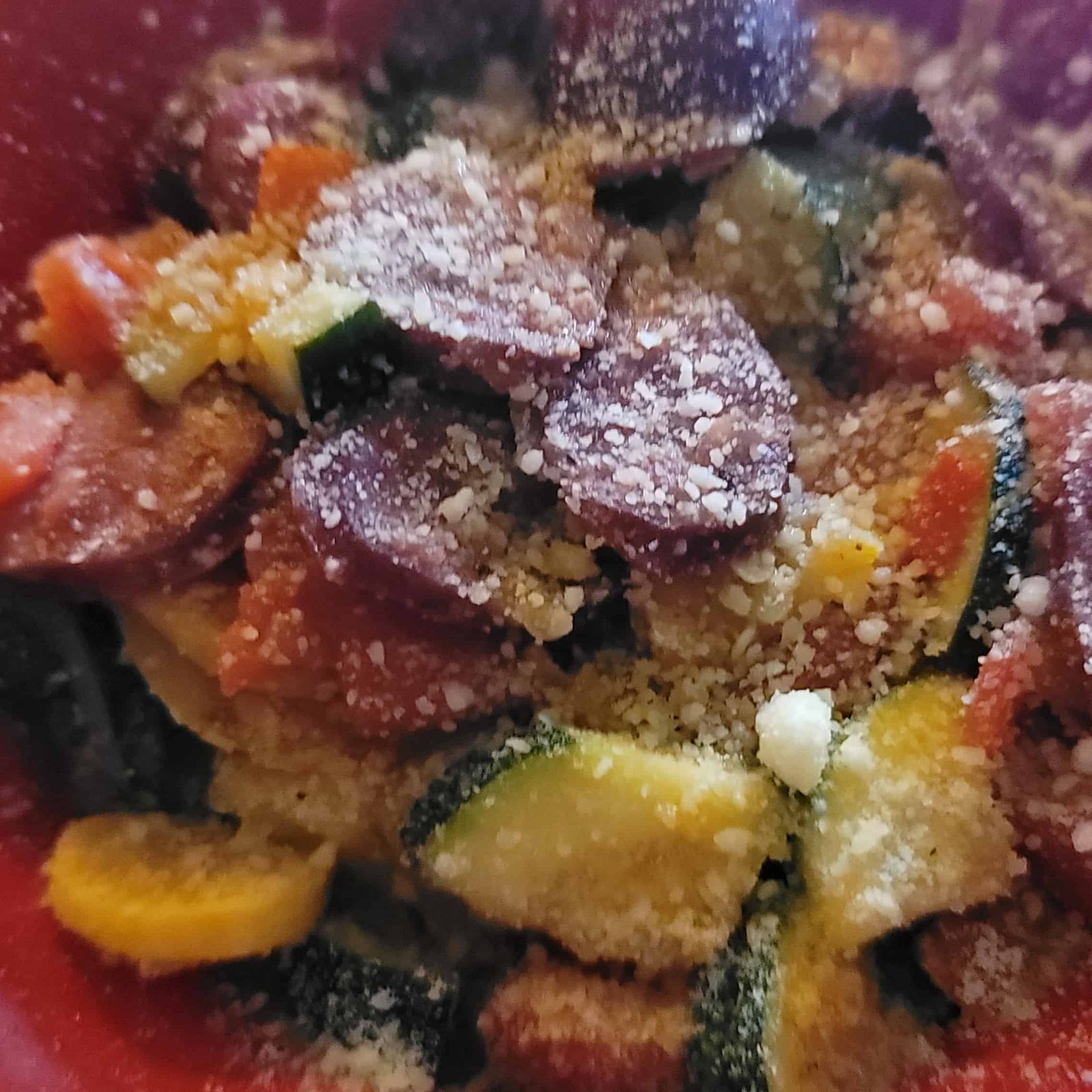 Kielbasa and Veggie Skillet, Low Carb and THM S