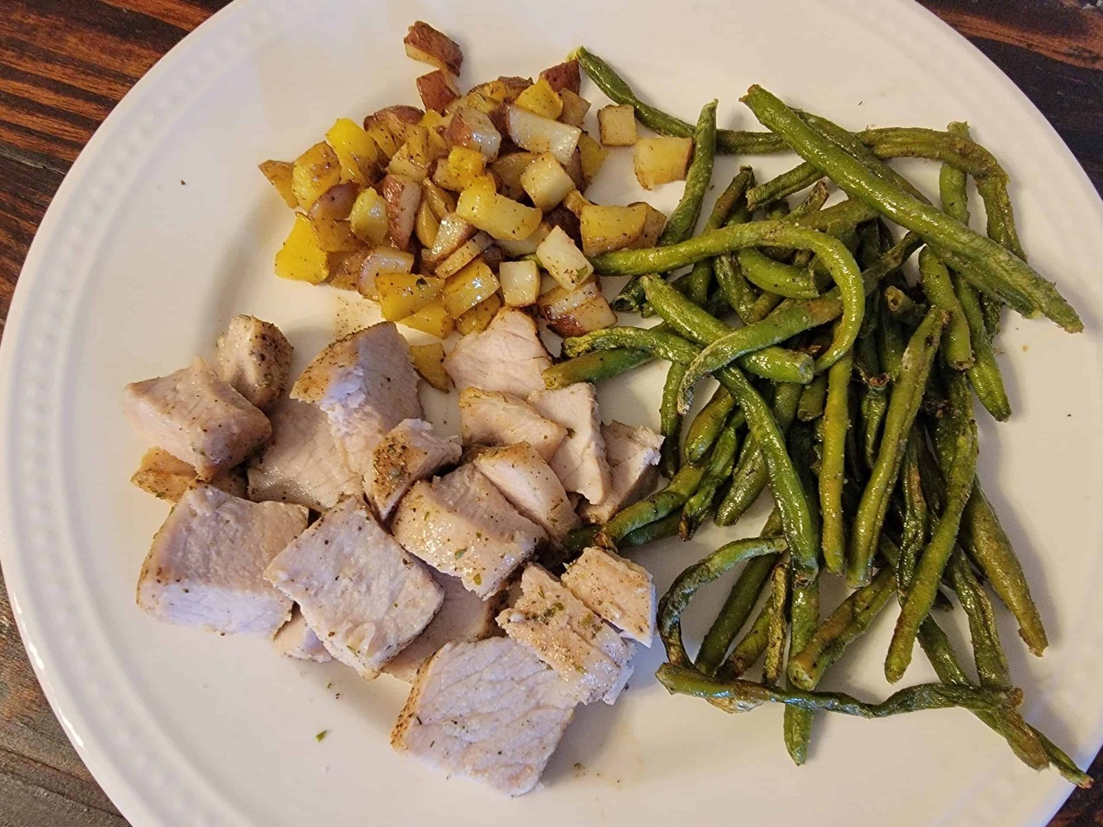 Ranch Pork Chops and Green Beans Sheet Pan Dinner