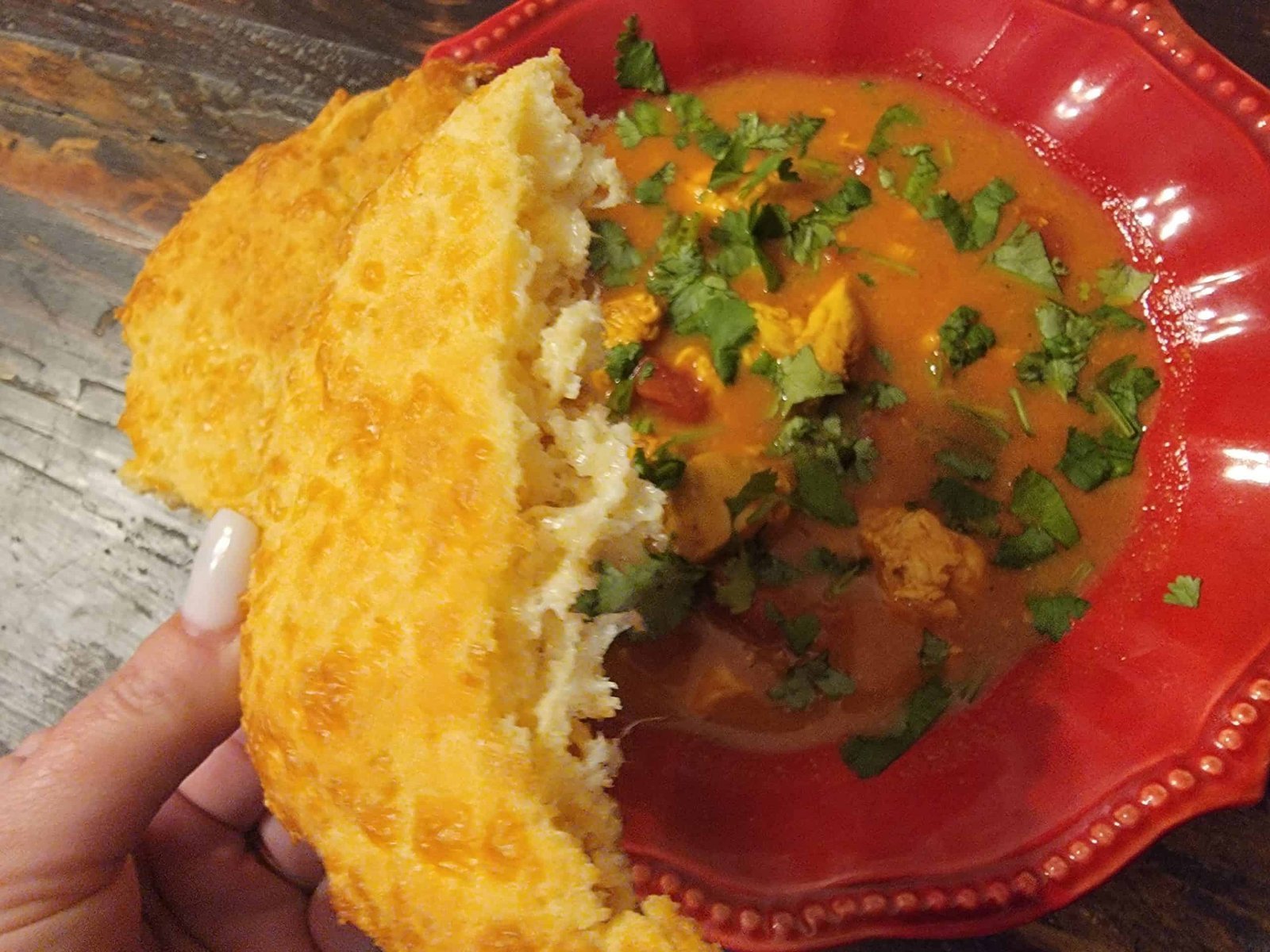 Low Carb Chicken Curry with Flat Bread