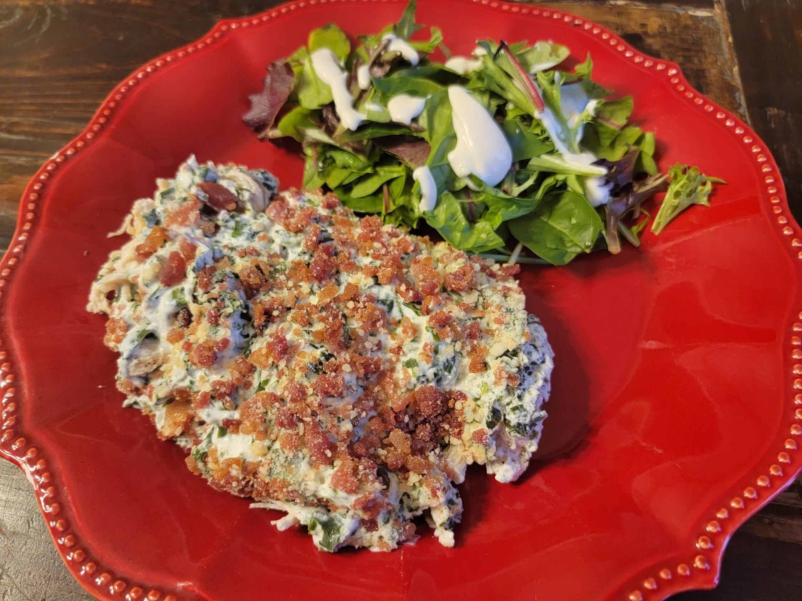 Amazing and Easy Chicken Bacon Ranch Casserole- Low Carb & Trim Healthy Mama S