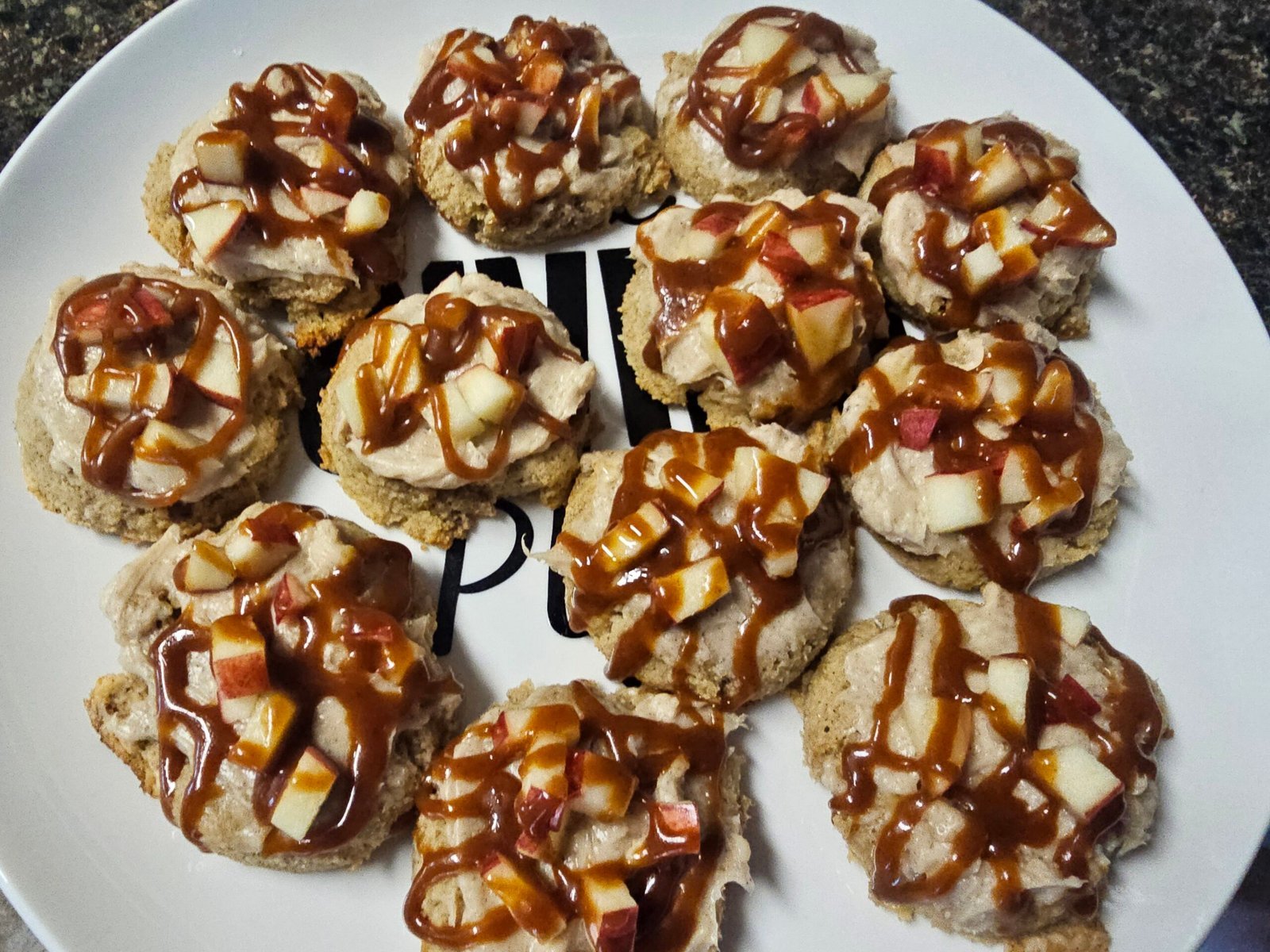 Delicious Low Carb Version Caramel Apple “Crumbl” Cookie- THM S