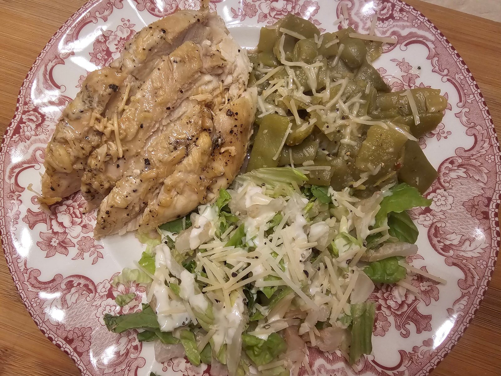 Simple Crockpot Parmesan Caesar Chicken- Low Carb and THM S