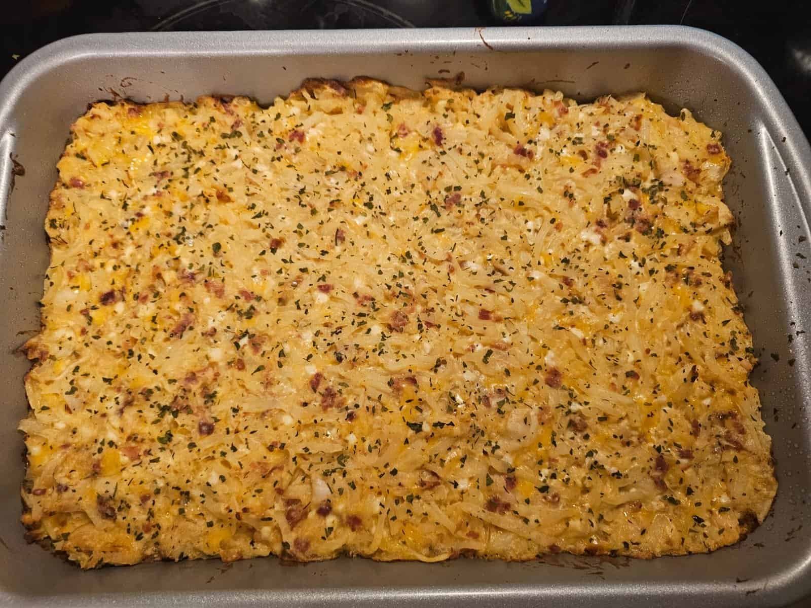 Creamy Bacon Ranch Chicken Hashbrown Casserole-High-Protein Comfort Food